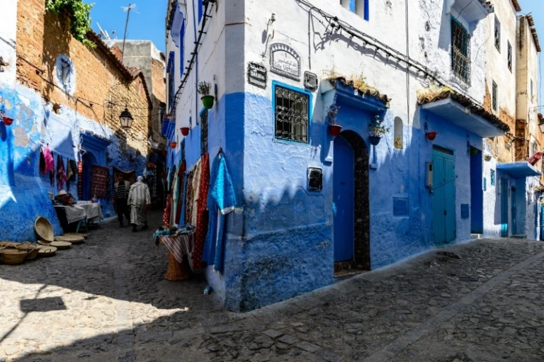 chefchaouen blue painted walls
